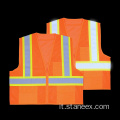 giubbotti di sicurezza riflettente arancione ad alta visibilità